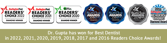 Dr. Gupta has won for Best Dentist in the 2021 Reader's Choice Awards!